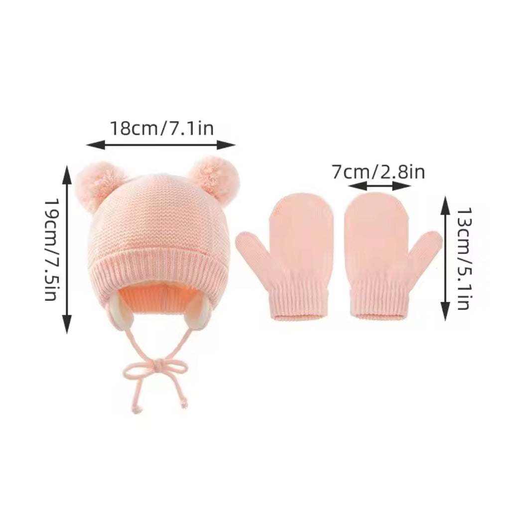 Totti Baby Beanie & Mittens Set