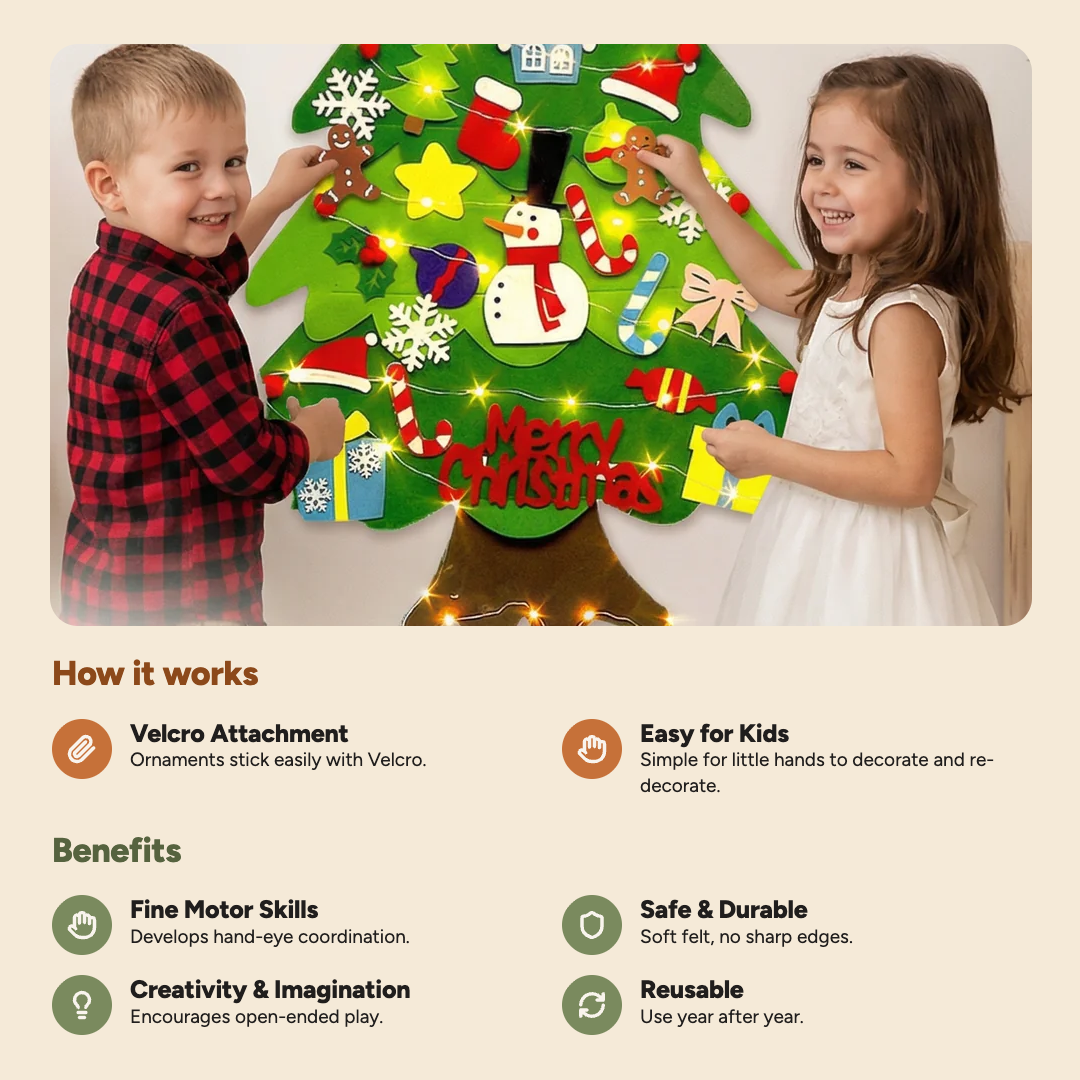 Tiny Table Montessori Felt Christmas Tree