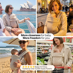 Tiny Table baby carrier size and fit guide, newborn to toddler