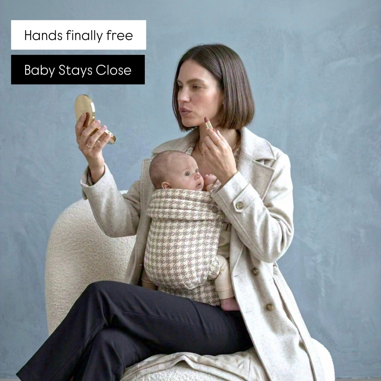 Tiny Table™ Embrace Baby Carrier - Houndstooth