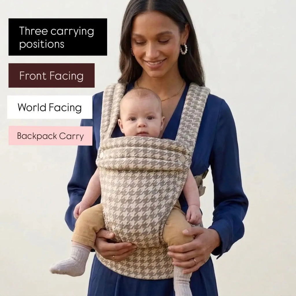 Tiny Table™ Embrace Baby Carrier - Houndstooth