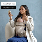 How to wear the Tiny Table Houndstooth baby carrier safely, step-by-step guide