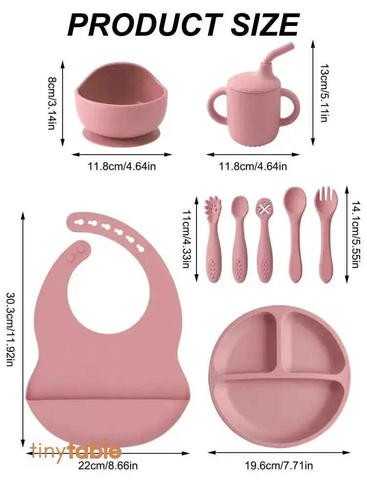 Complete Meal Time Silicone Set - Berry Pink