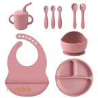 Complete Meal Time Silicone Set - Berry Pink