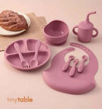 Complete Meal Time Silicone Set - Berry Pink